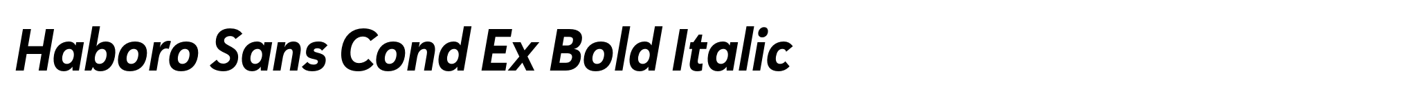 Haboro Sans Cond Ex Bold Italic image